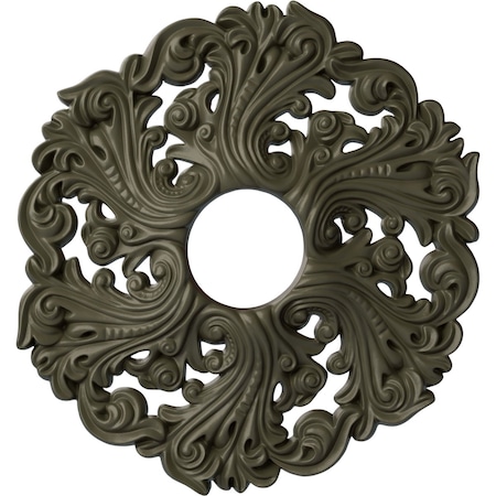 Ekena Millwork Orrington Ceiling Medallion (Canopies up to 4 3/4"), 19 5/8"OD x 4 3/4"ID x 1 3/4"P, Witch Hazel CM19ORWHF